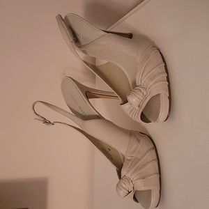 Nine West leather sling back heels